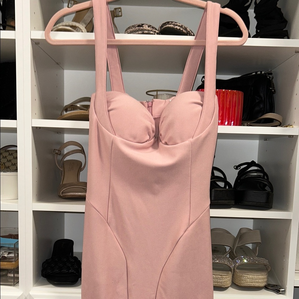 Fashion Nova Blush Pink Bodycon Dress